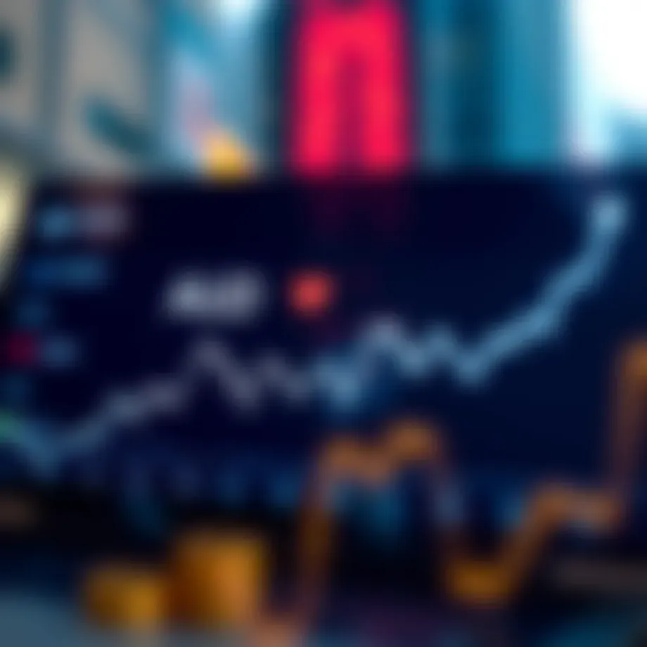 Graph showing the exchange rate trends between AUD and KRW