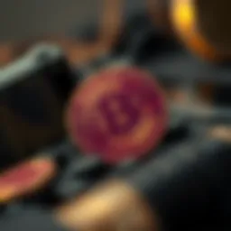 Conceptual representation of digital assets and cryptocurrencies