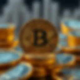 Conceptual representation of cryptocurrency