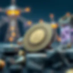 Conceptual illustration of LN Coin and blockchain technology