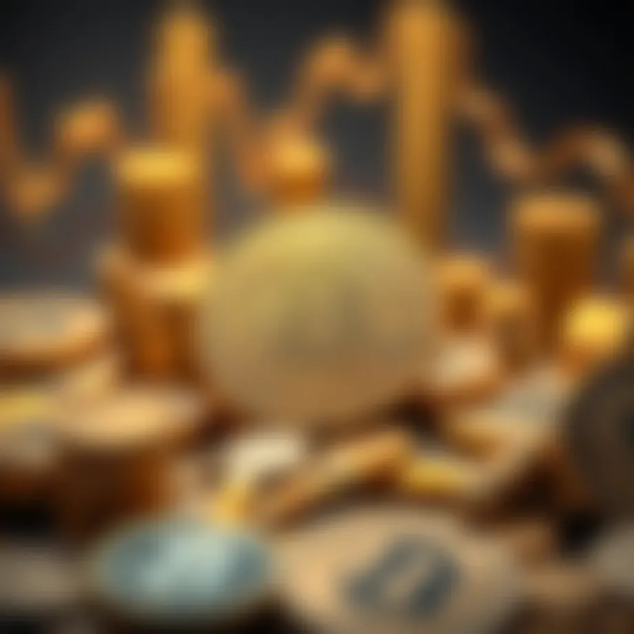 Conceptual illustration of USDT in the cryptocurrency market